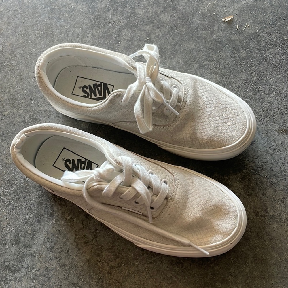 White platform vans